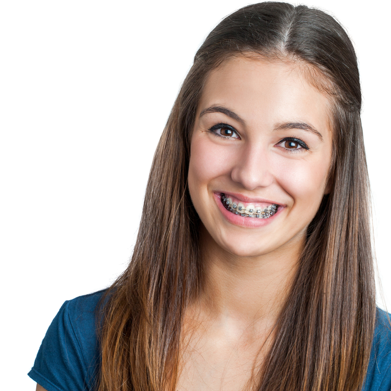 Smiling Teen Girl Showing Dental Braces Hardy Pediatric Dentistry And Orthodontics